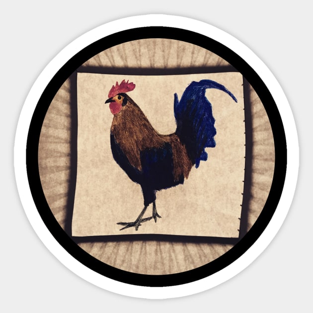 Little Red Rooster Sticker by Zachfan1212